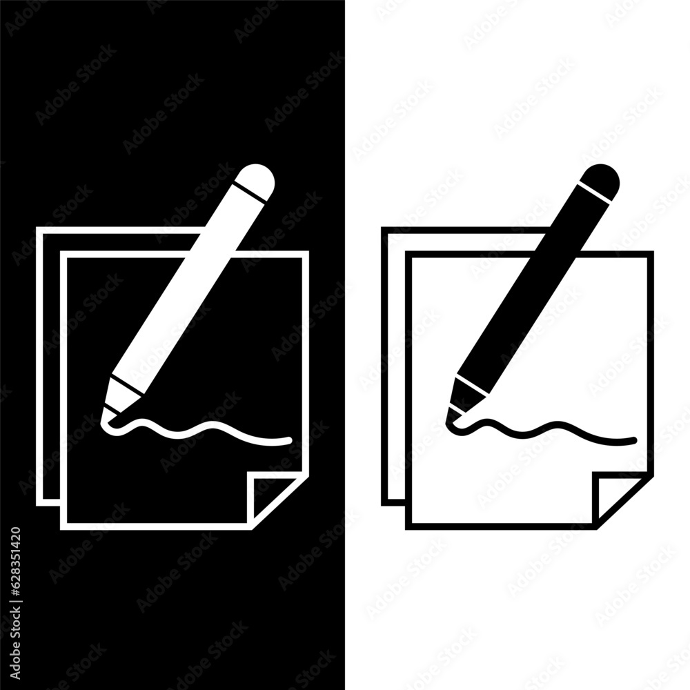 pencil icon vector logo template, write icon pencil icon vector logo template, write icon