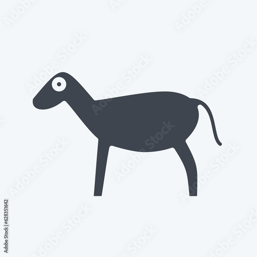 Icon Goat. related to Eid Al Adha symbol. glyph style. simple design editable. simple illustration