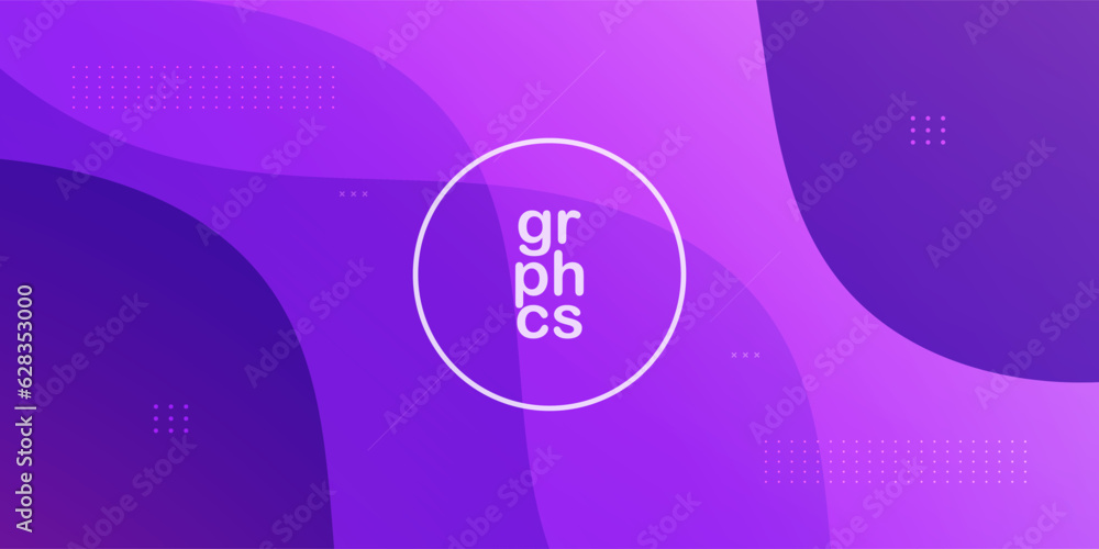 Fototapeta premium Modern purple background wave design template. Dynamic shape compotitions. Eps10 vector