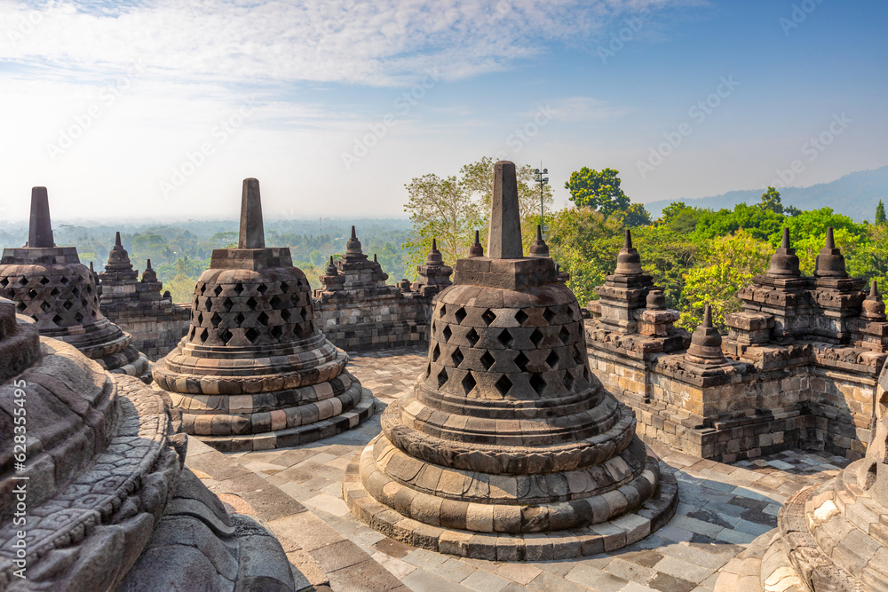 Borobudur Temple in Yogyakarta, Java, Indonesia.