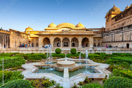 Obraz na płótnie Amber fort in Jaipur, Rajasthan, India w salonie