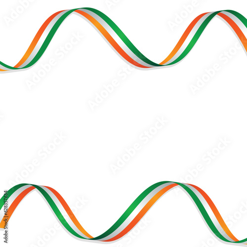 Indian Flag Ribbon png for indian independence day and indian republic day celebration