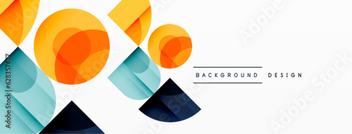 Circular Symphony A Captivating Vector Geometric Abstract Background, Embracing a Harmonious Composition of Intriguing Circles and Captivating Round Shapes, Evoking a Mesmerizing Visual Symphony