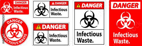 Danger Label Infectious Waste Sign