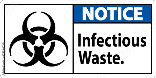 Notice Label Infectious Waste Sign