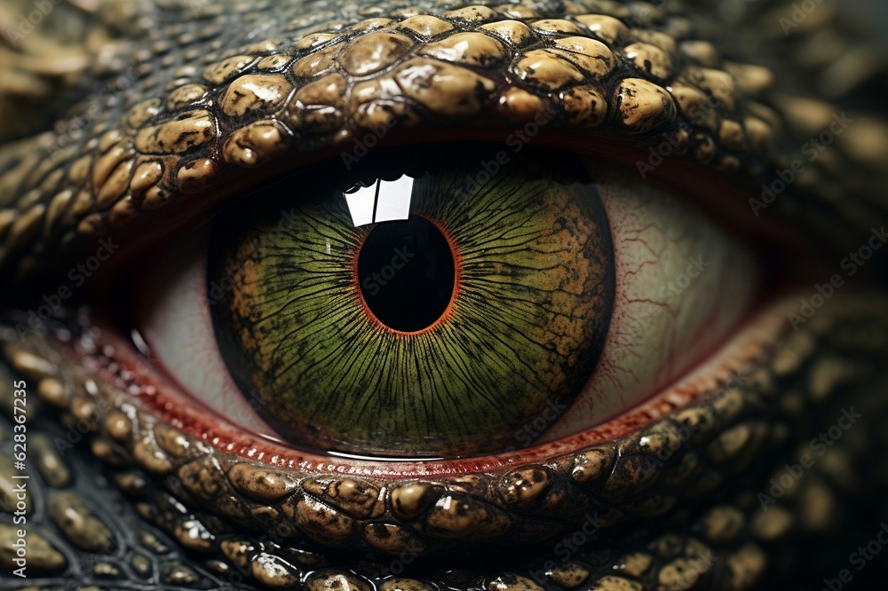 Obraz premium Ojo de un cocodrilo