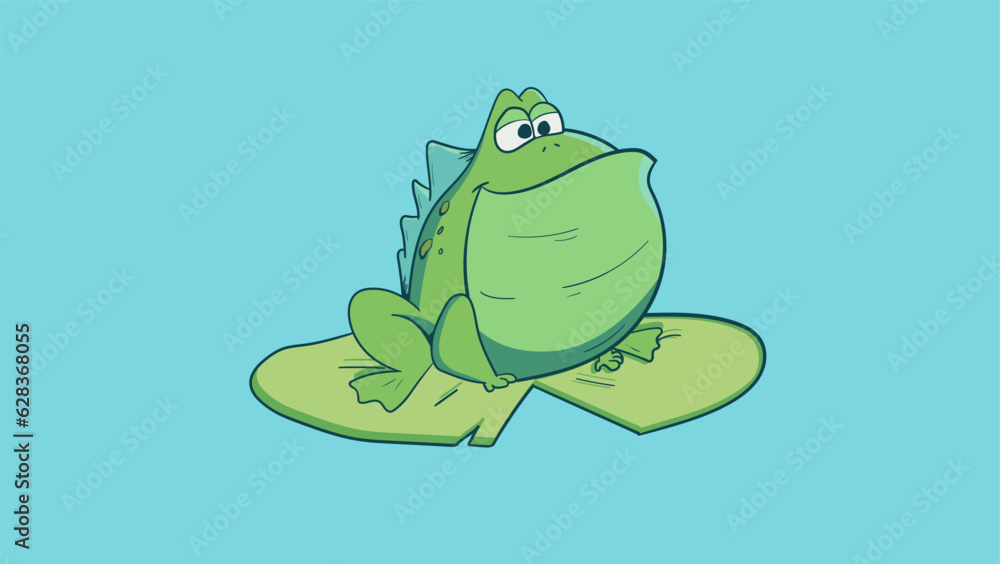 Fototapeta premium Mutant Frog Chill In The Pool