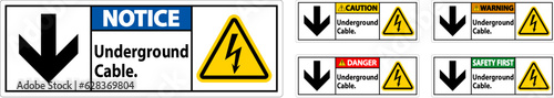 Danger Sign, Underground Cable Sign