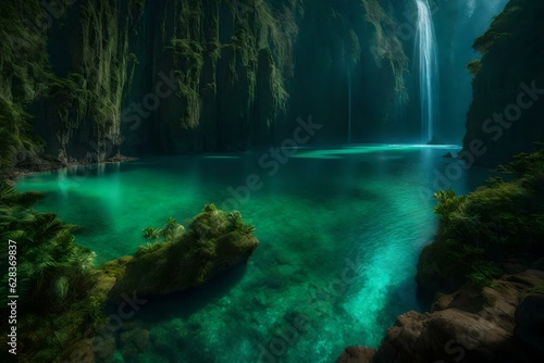 waterfall in plitvice national park © zooriii arts