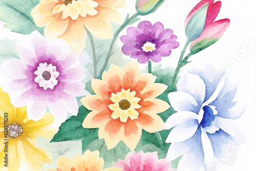 Beautiful elegant watercolor floral illustration © yang