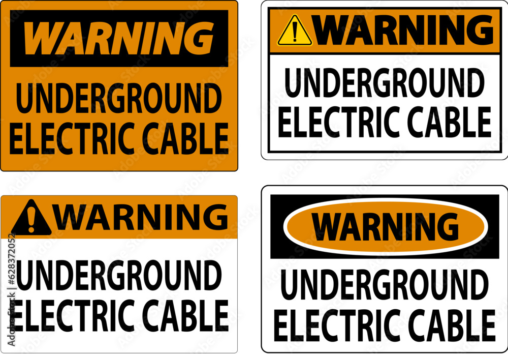 Warning Sign, Underground Electric Cable