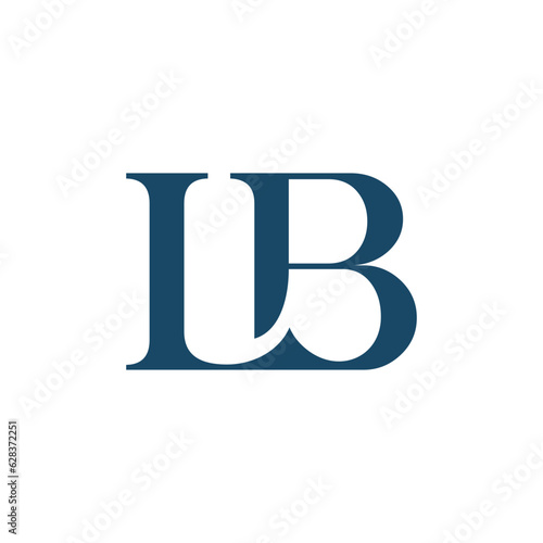 simple and elegant letter l and b logo design
