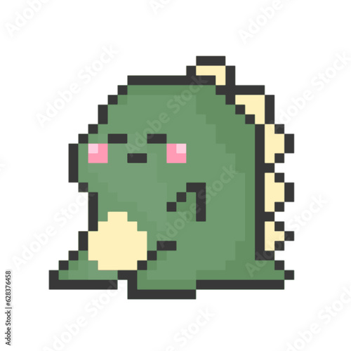 Godzilla cartoon,pixel art,monster,cartoon character,cute,icon ,vector, illustration,hand drawn