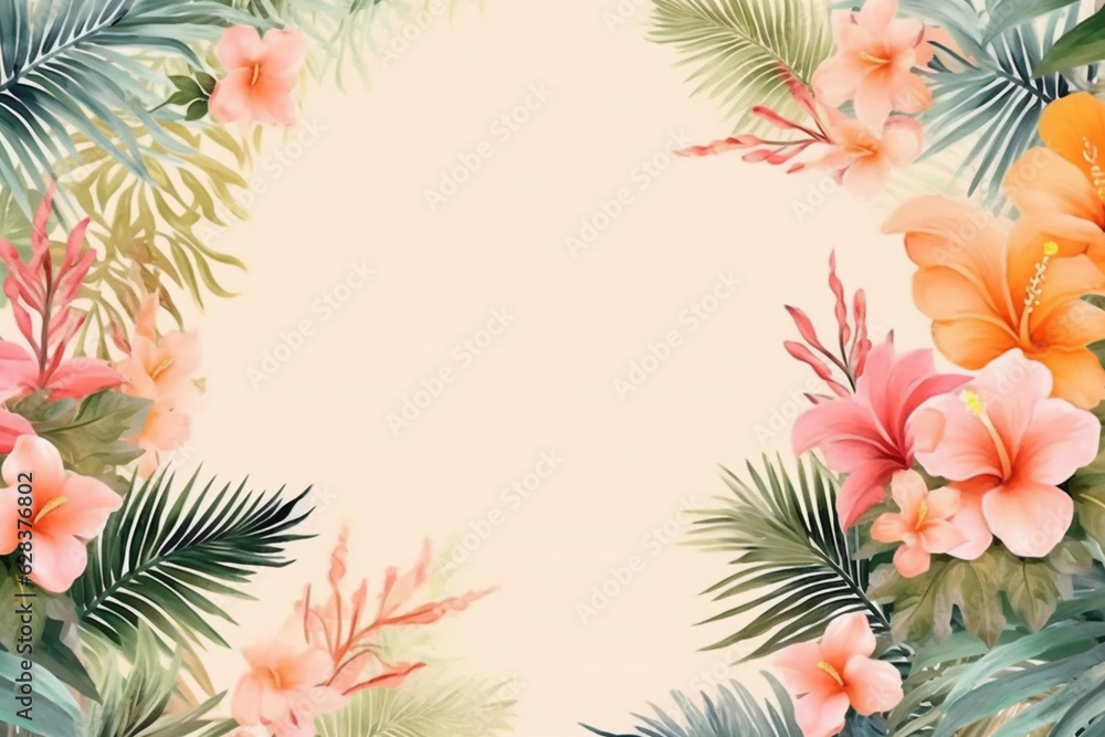 Greeting card with watercolor flowers.ai generated Greeting card with watercolor flowers.ai generated