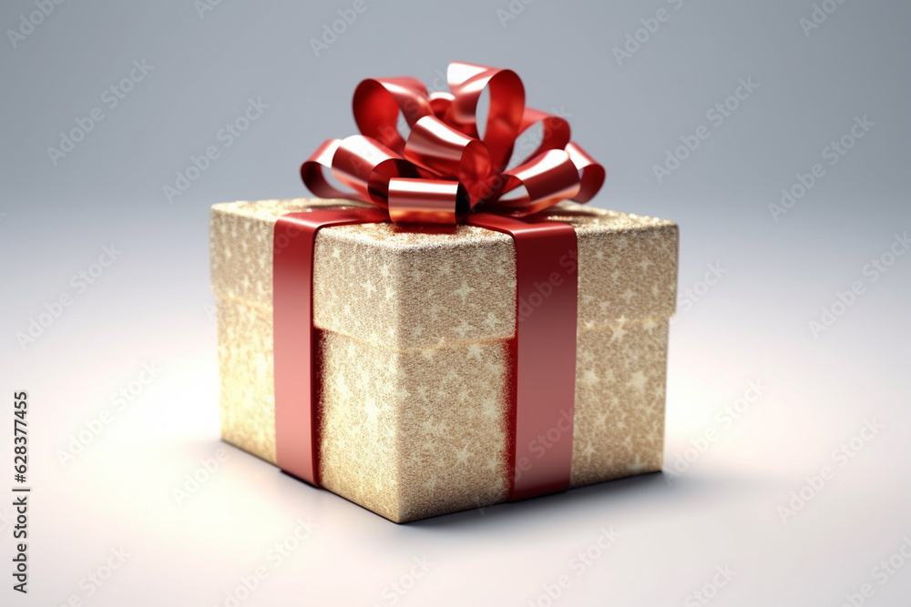 Obraz premium Christmas Gift box. 3d rendering