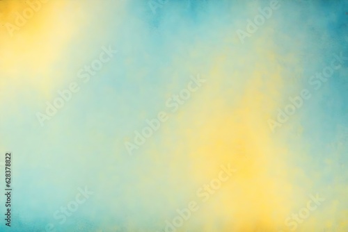 Light Blue and Yellow Gradient kraft paper vintage texture background for a letter. Abstract old retro page grunge blank, Generative Ai Art