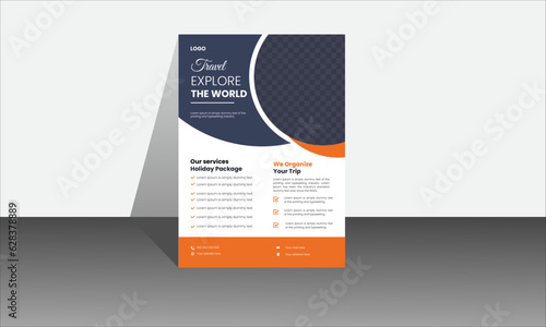 Corporate business flyer template design. photo