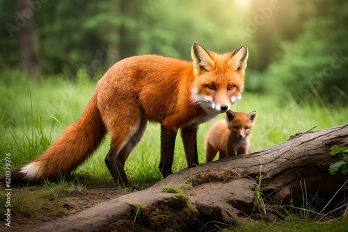 red fox in the wild generated Ai © Sadia