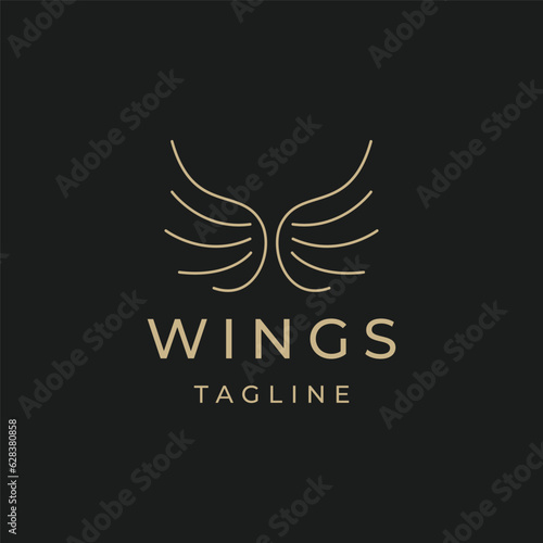 Wings logo vector icon design template