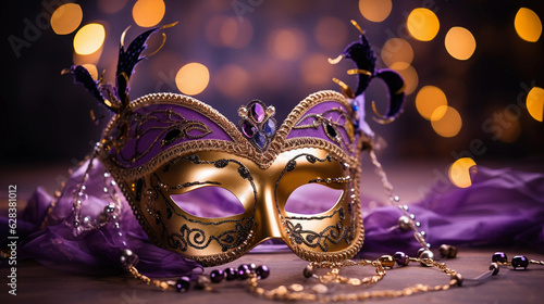 carnival mask on the background of the night © HuddaimaZahra