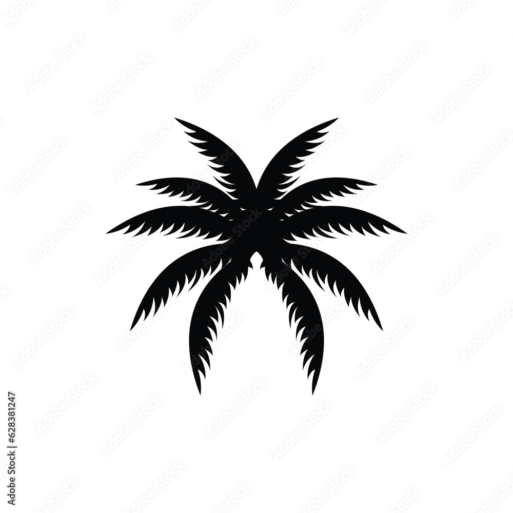 Fototapeta premium Coconut Tree Logo Design, Beach Plant Vector, Palm Tree Summer, Illustration Template
