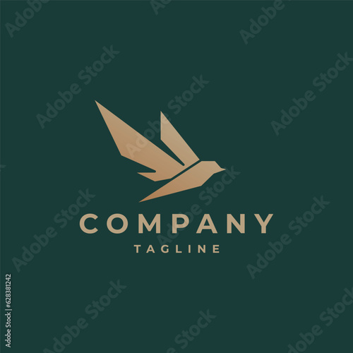Bird Geometric logo vector icon design template