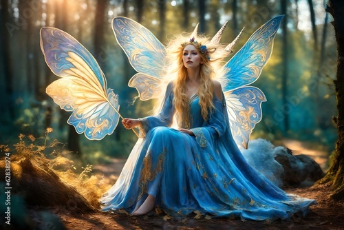 fairy with magic wand photo