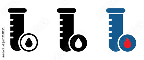 Blood test vector icons