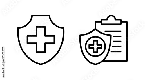Health insurance icon vector. medical insurance icon
