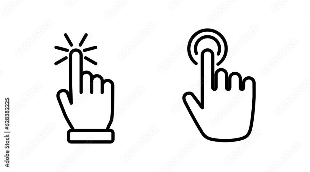 Fototapeta premium hand click icon vector. clicking finger icon. pointer icon