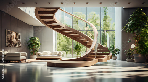 Staircase with a floating design