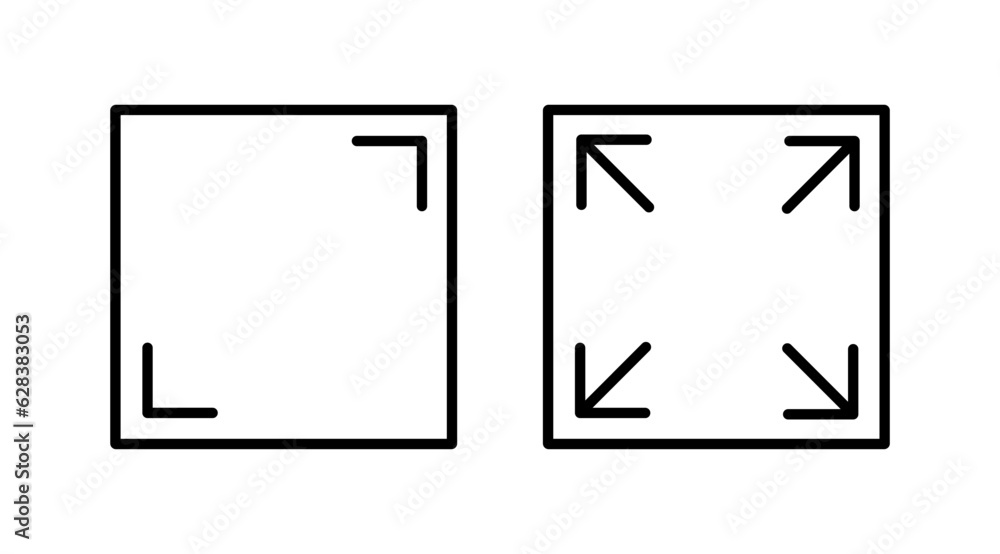 Fullscreen icon vector. expand fullscreen icon Fullscreen icon vector. expand fullscreen icon