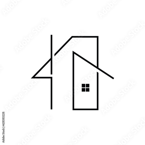 Skyline Logo, Simple Modern Design of Skyscrapers, Vector Cityscape Buildings, Icon Silhouette Illustration