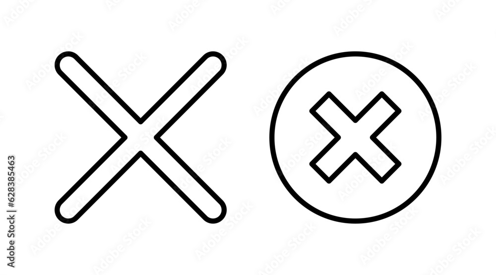Close vector icon. Delete icon. remove, cancel, exit symbol. Close vector icon. Delete icon. remove, cancel, exit symbol.