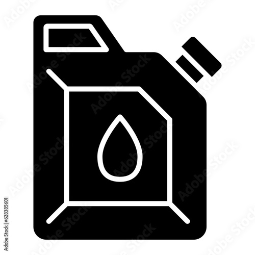 Illustration of Gas Can Glyph Icon