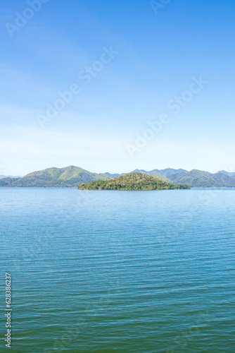 Landscape photo nature, view of kaeng krachan dam at Kaeng Krachan National Park, Petcahburi Thailand, Asia.