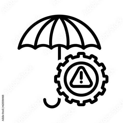 Black line icon for Mitigate