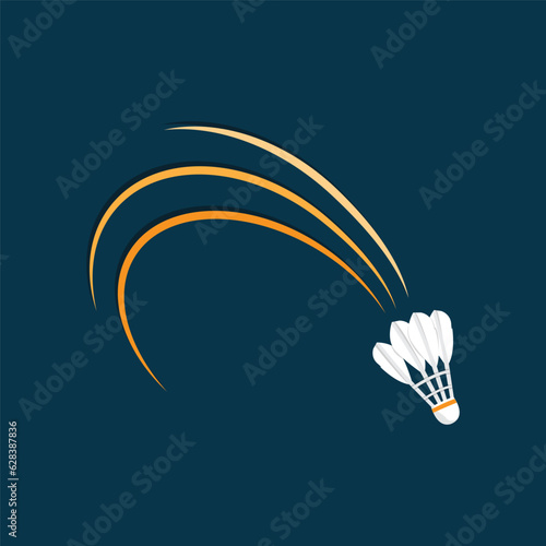 Badminton Logo Design, Sports Vector, Shuttlecock Logo, Badminton Tournament, Simple Minimalist Badge