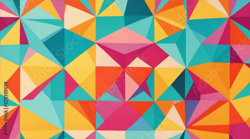 A colorful background with a geometric pattern. Generative AI.