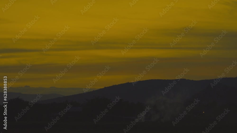 Sunset sky over mountain background Sunset sky over mountain background