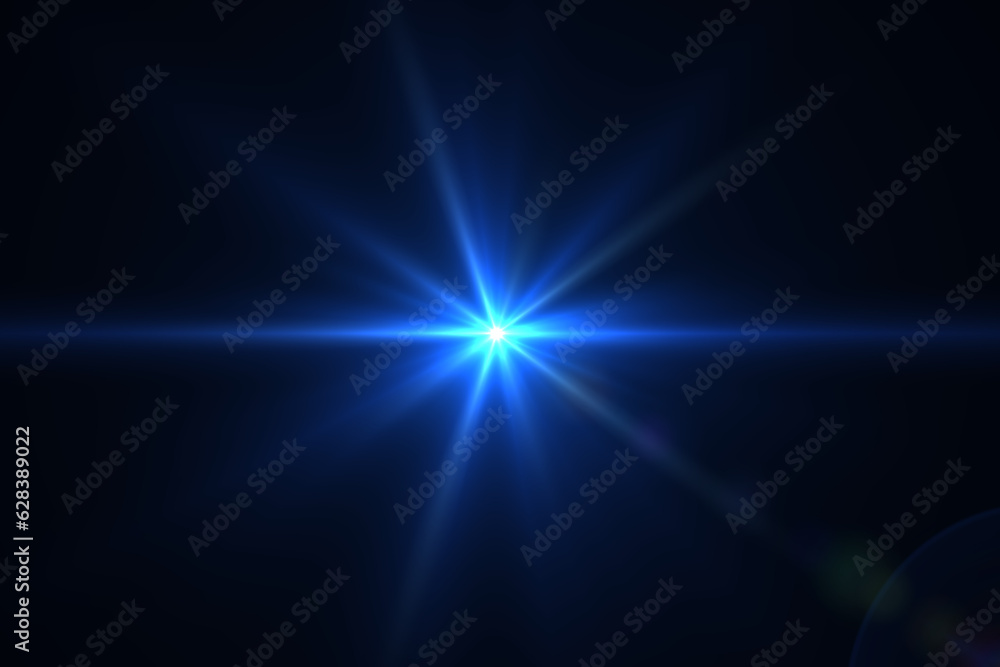 Fototapeta premium lens flare effects on black background