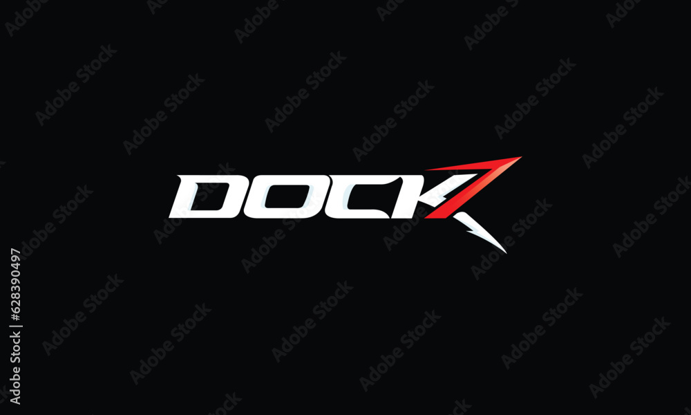 Dock7 logo design for fishing company or fishing business.