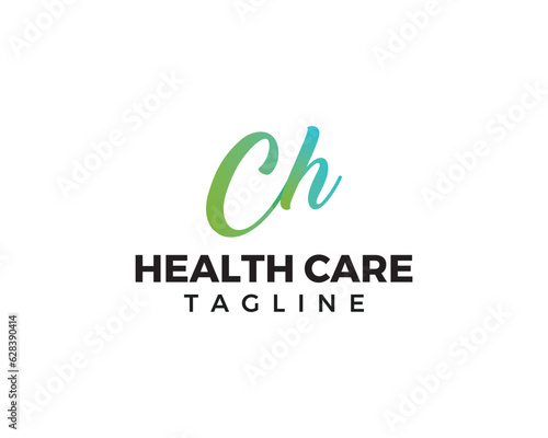 Modern letter mark CH based logo design for medical industry.
