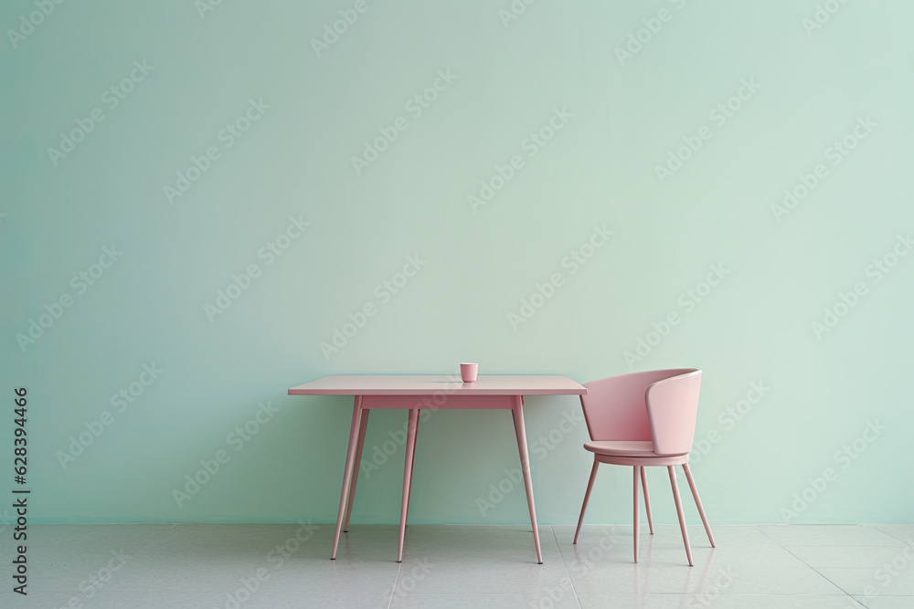 Fototapeta premium A simple dining table on a clean background