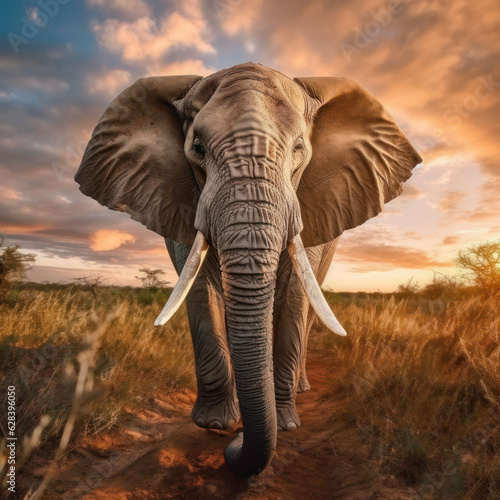 Elephant, Wildlife Photography, Generative AI © Vig
