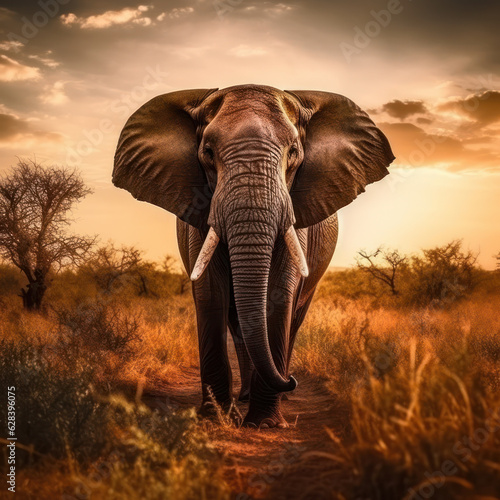 Elephant, Wildlife Photography, Generative AI