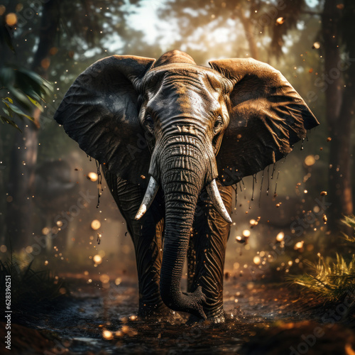 Elephant, Wildlife Photography, Generative AI