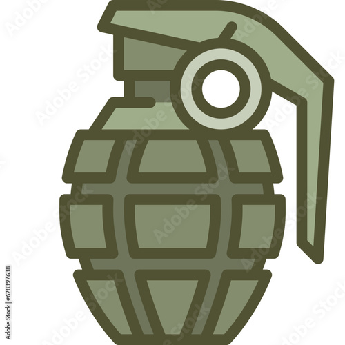 hand grenade two tone icon