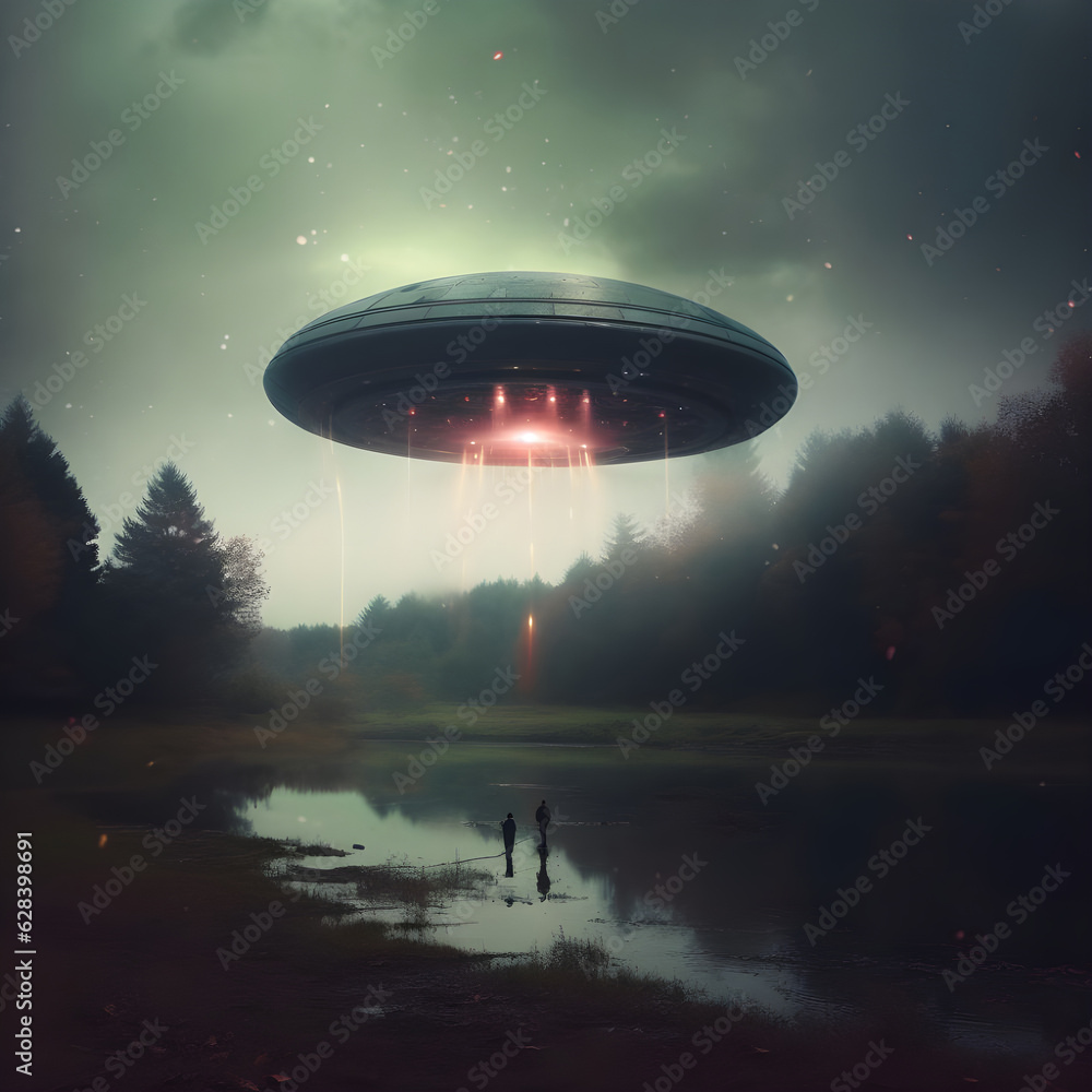 UFOs, alien discs hovering over the field, hovering in the air, unidentified flying objects, aliens invading alien life, space flight, intergalactic medium space. UFOs, alien discs hovering over the field, hovering in the air, unidentified flying objects, aliens invading alien life, space flight, intergalactic medium space.