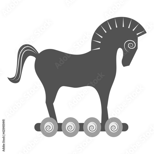 Isolated Trojan horse vector icon graphic illustration